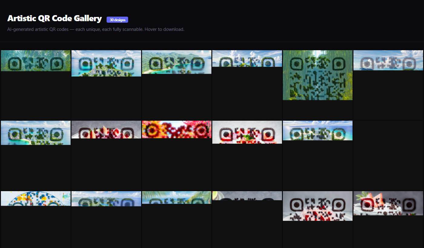 Artistic QR Code Gallery